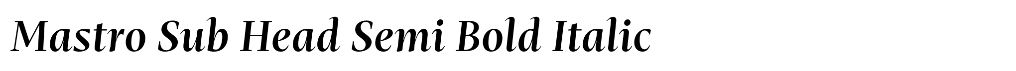 Mastro Sub Head Semi Bold Italic image